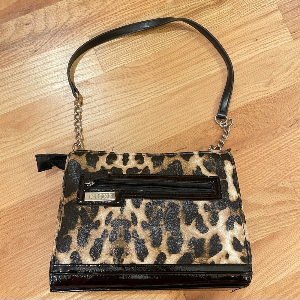 Miche animal print leopard bag black purse convertible interchangeable cover